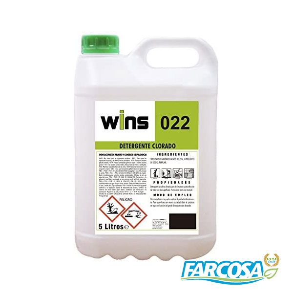 Detergente alcalino clorado Wins 022.