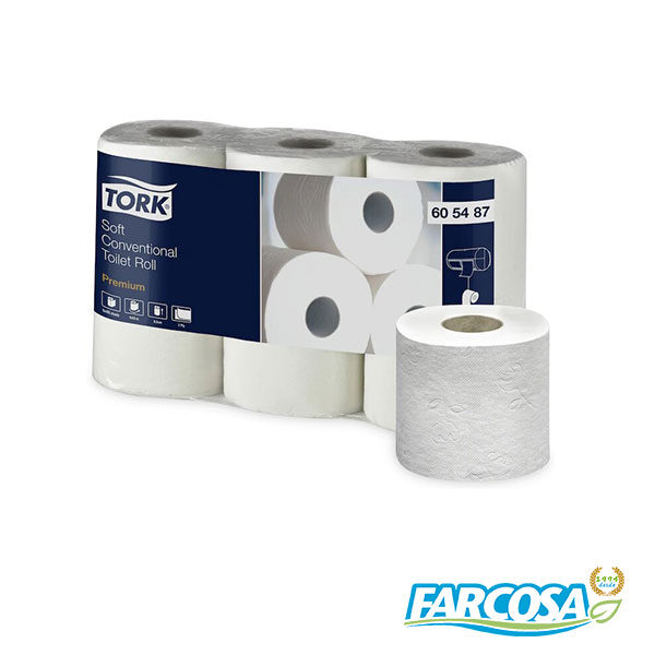Rollo de papel higiénico convencional suave Tork Premium: 2 capas